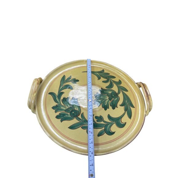 Carciofi William Sonoma Italian Handcrafted Ceramic Floral Mustard Serve Tray SK - Picture 6 of 14